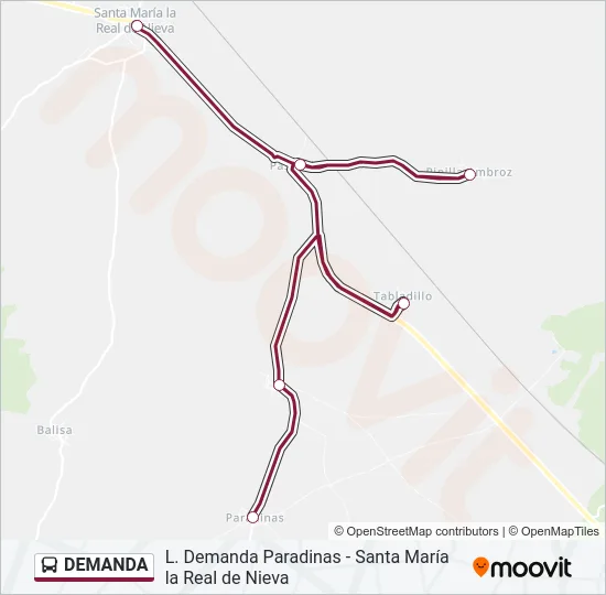 DEMANDA Bus Line Map