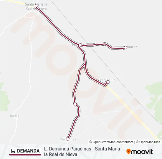 DEMANDA Bus Line Map