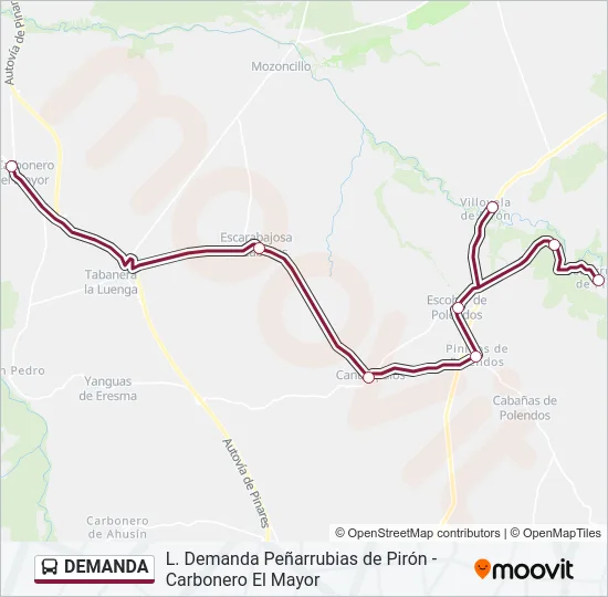 DEMANDA Bus Line Map