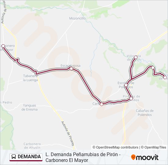 DEMANDA bus Line Map