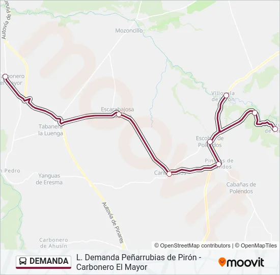 DEMANDA Bus Line Map