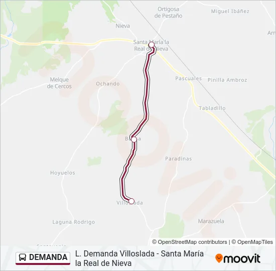 DEMANDA Bus Line Map