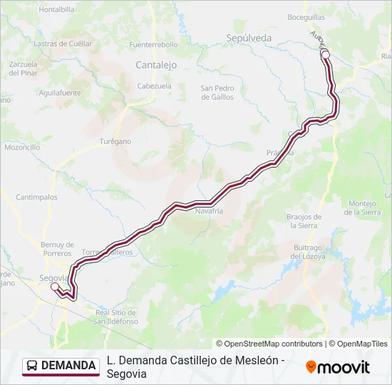 DEMANDA Bus Line Map