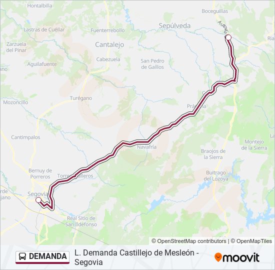 Mapa de DEMANDA de autobús