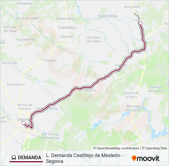 DEMANDA Bus Line Map