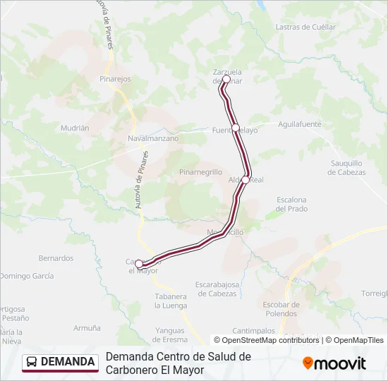 DEMANDA Bus Line Map