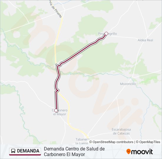 DEMANDA bus Line Map