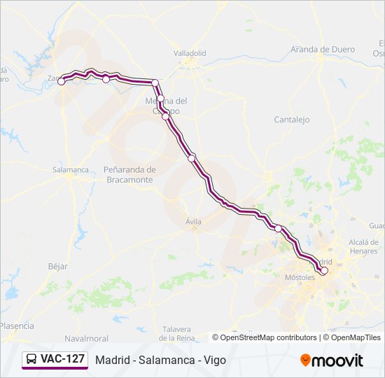 VAC-127 bus Line Map