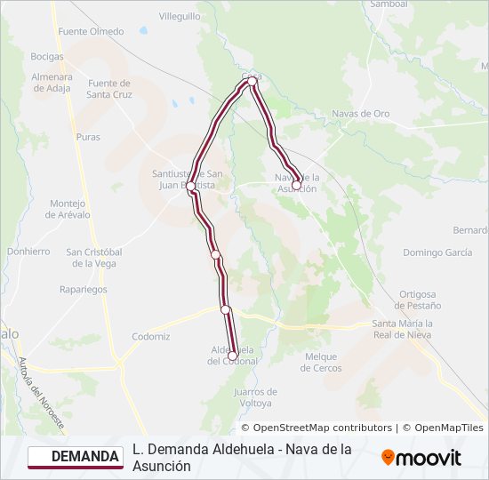 Mapa de DEMANDA de autobús