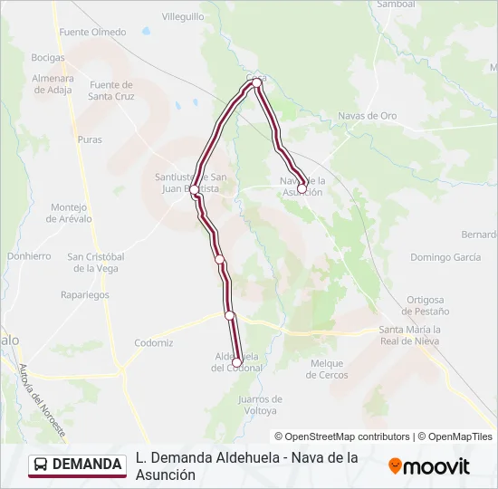 DEMANDA Bus Line Map