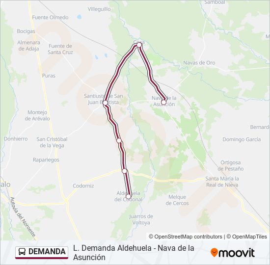 Mapa de DEMANDA de autobús