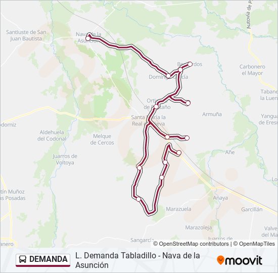 Mapa de DEMANDA de autobús