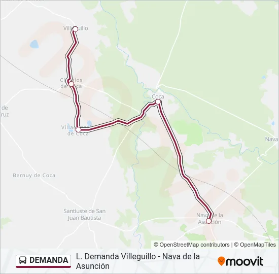 DEMANDA Bus Line Map