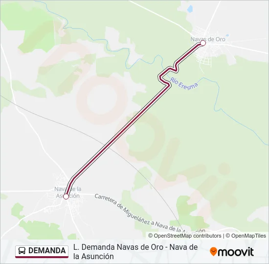 DEMANDA Bus Line Map