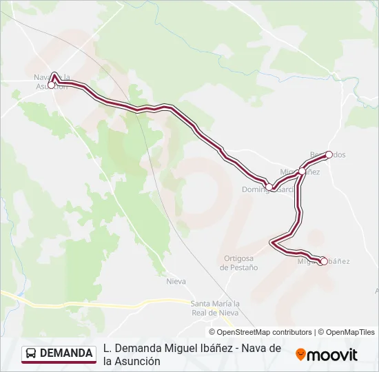 DEMANDA Bus Line Map