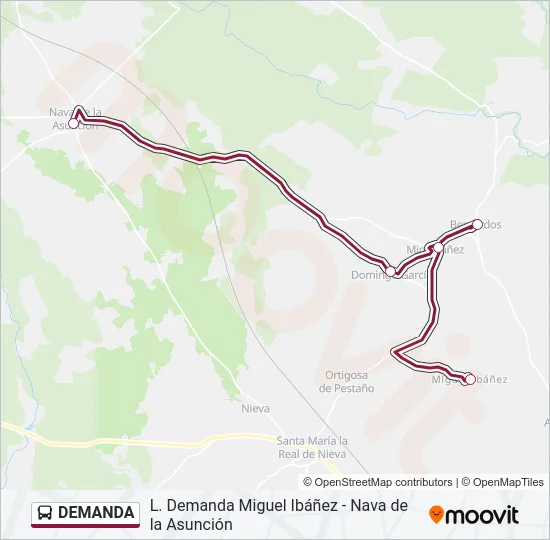 DEMANDA Bus Line Map