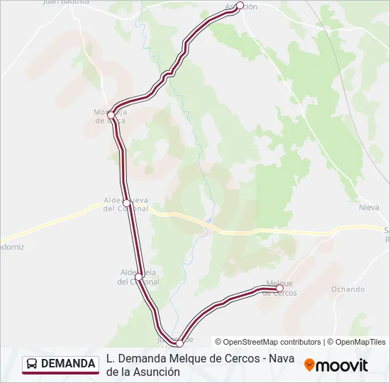 DEMANDA Bus Line Map