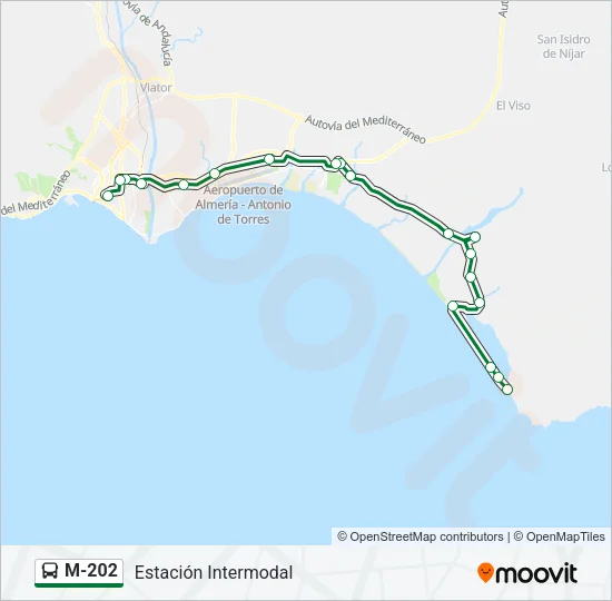 M-202 Bus Line Map