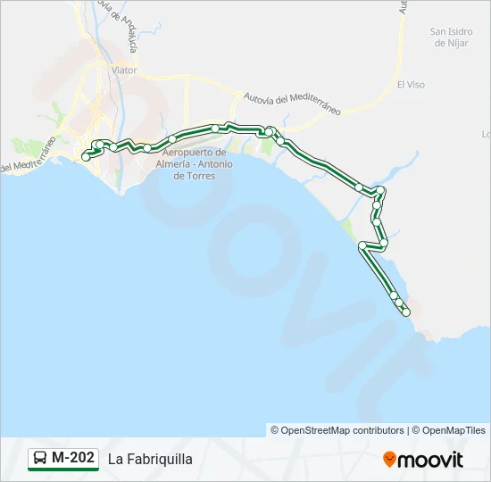 M-202 Bus Line Map