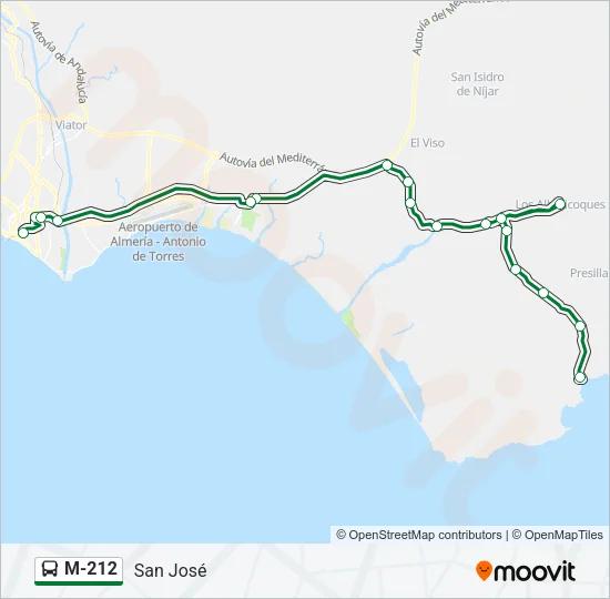 M-212 Bus Line Map