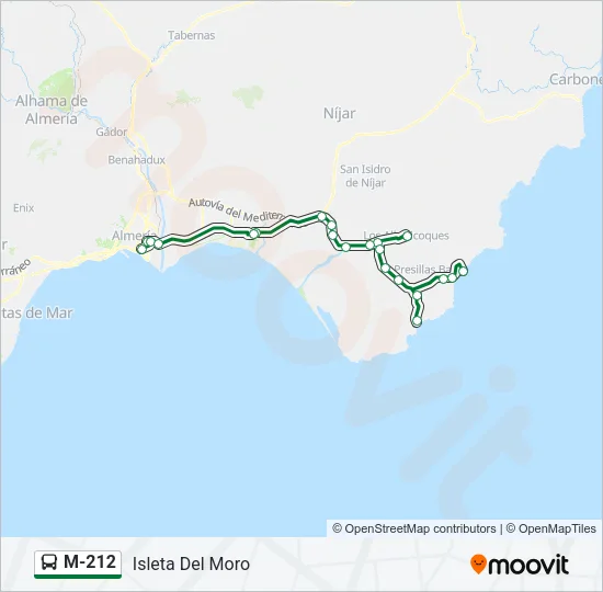 M-212 Bus Line Map
