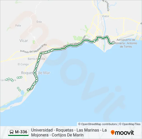M-336 Bus Line Map