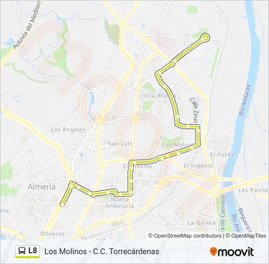 L8 Bus Line Map