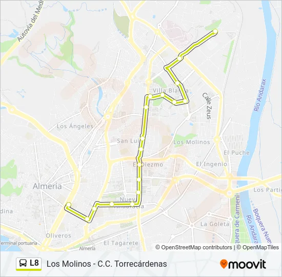 L8 Bus Line Map
