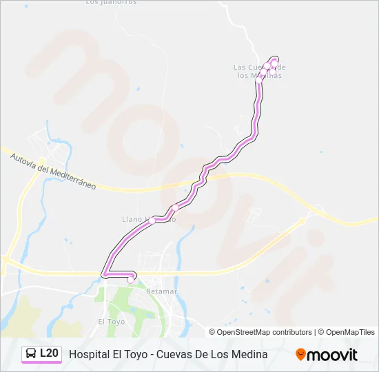L20 Bus Line Map