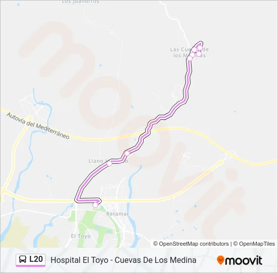 L20 Bus Line Map