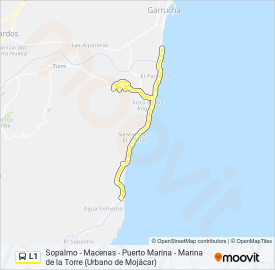 L1 bus Mapa de línia