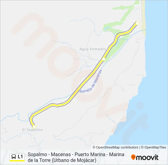 L1 Bus Line Map