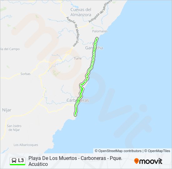 L3 bus Mapa de línia