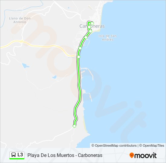 Mapa de L3 de autobús