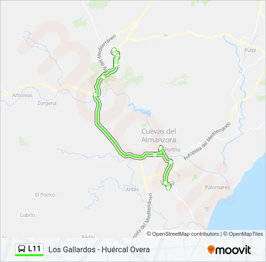 L11 Bus Line Map