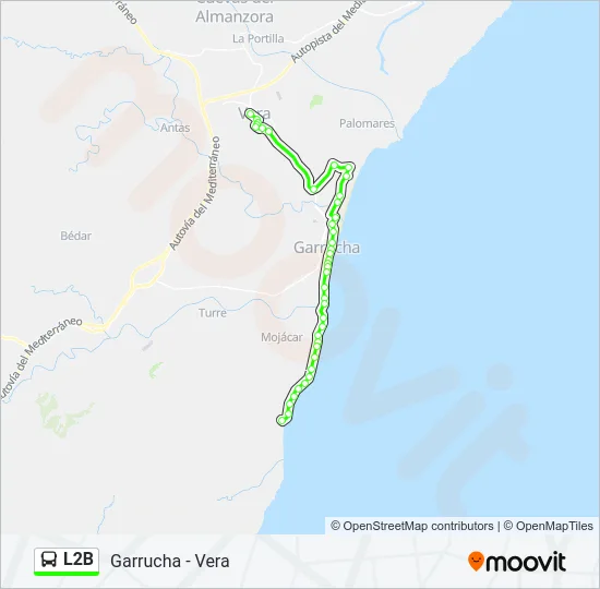 L2B Bus Line Map