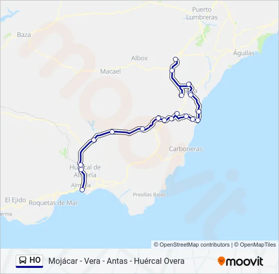 HO Bus Line Map