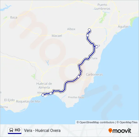 HO Bus Line Map