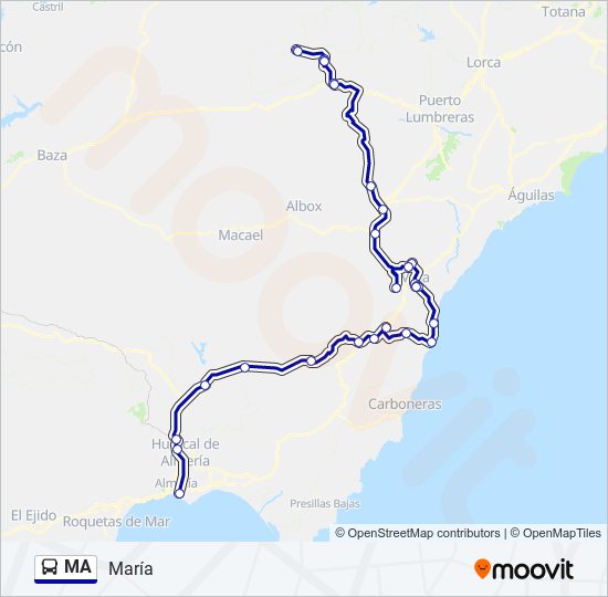 Mapa de MA de autobús