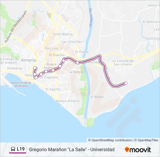 L19 Bus Line Map
