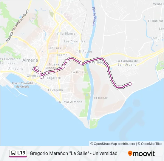 L19 Bus Line Map