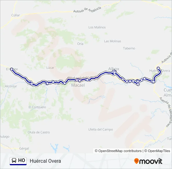 HO Bus Line Map