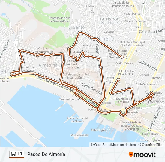 L1 Bus Line Map