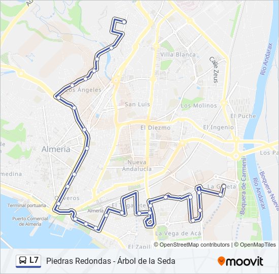 Mapa de L7 de autobús