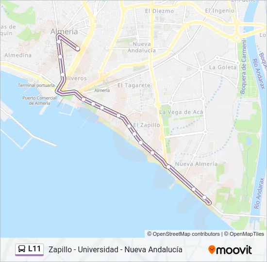 L11 Bus Line Map
