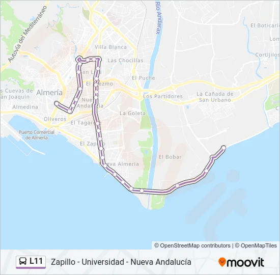 L11 Bus Line Map