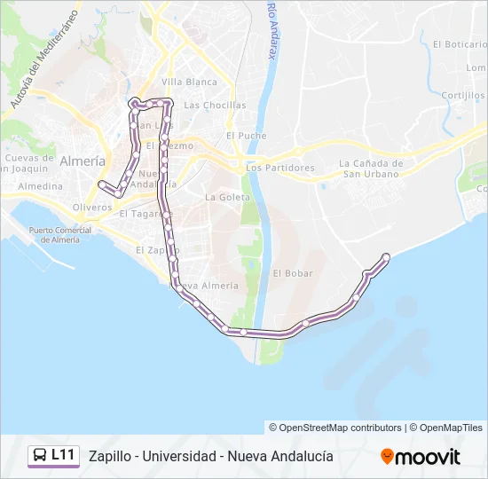 L11 Bus Line Map