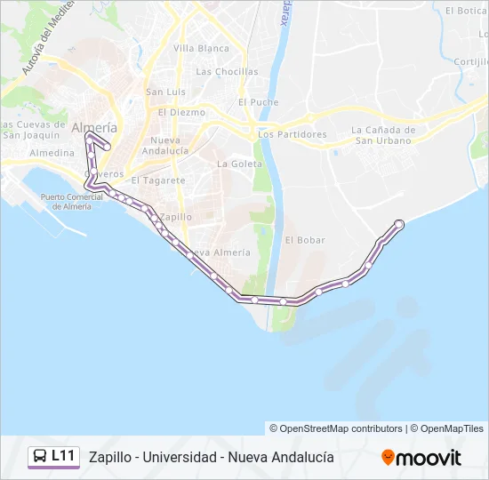 L11 Bus Line Map