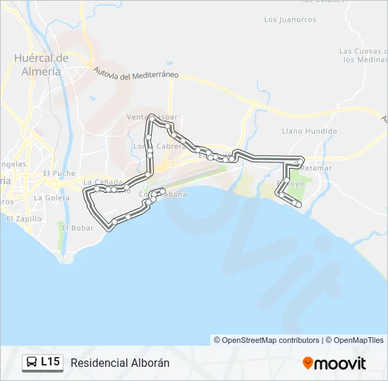 L15 Bus Line Map