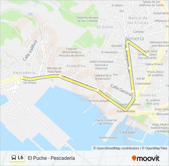 L6 Bus Line Map